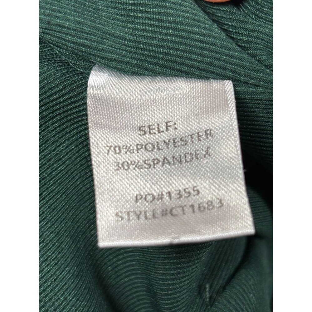 Dark Green Brooklyn Karma Ribbed Crop Top With Back Zipper Closure - Picture 7 of 8